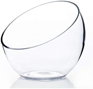 WGVI Clear Slant Cut Bowl Glass Vase, Glass Terrarium, Candy Dish, Glassware, Slant Cut, 7" Width, 6" Height (1 Piece) - image 2 of 4