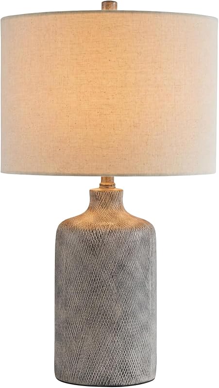 Signature Design by Ashley Linus 24.5" Ceramic Bedside Table Lamp, Black - Table Lamps, product photo on a white background