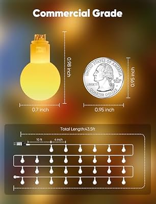 Minetom Globe String Lights, 33 Feet 100 Led Fairy Lights Plug in - image 4 of 4
