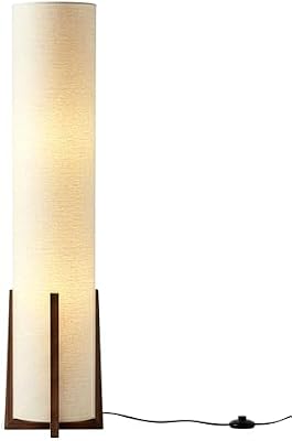 Brightech Parker Paper Lantern Floor lamp, 48 Inch Tall Lamp with Wood Frame, Asian Design for Bedroom, Decorative Tower Shade Lamp for Living Rooms & Offices, Great Living Room Décor - image 2 of 4