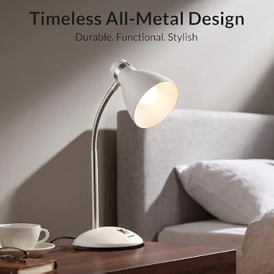 LEPOWER Metal Desk Lamp, Adjustable GooseNeck Reading Light for Bedroom - image 4 of 4
