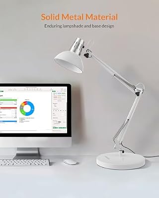 LEPOWER Metal Adjustable Desk Lamp with Clamp, Swing Arm for Home Office - image 4 of 4