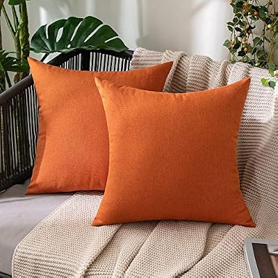 MIULEE Decorative Outdoor Pillow Covers Fall 18x18 Orange - image 2 of 4