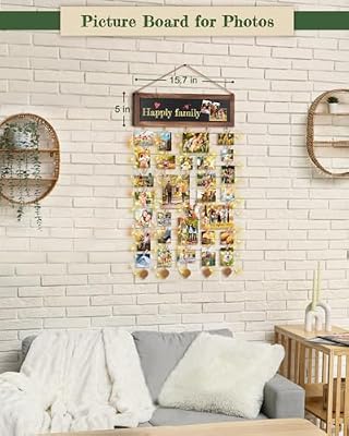 Bikoney Picture Frames Collage Photo Hanging Display with Chalkboard - image 4 of 4