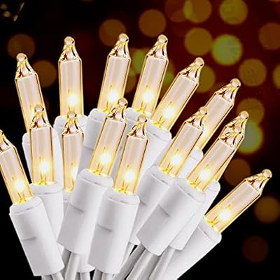 HISHINY Christmas Lights 100 Count Mini Clear Lights 32ft White Wire Christmas Tree String Lights Set for Outdoor Indoor Christmas Decorations Wedding Valentines Day Decor,UL Certified (32feet) - image 2 of 4