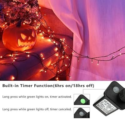BrizLabs Halloween String Lights, Connectable Orange LED Lights Outdoor - image 3 of 4