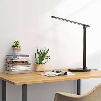Lepro Desk Lamp with USB Charging Port for Home Office, 650LM 9.5W, Black - image 4 of 4