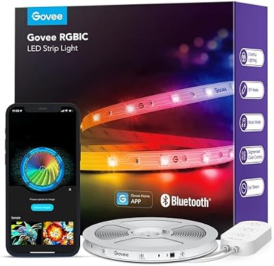 Govee 16.4ft RGBIC LED Strip Lights, LED Lights for Bedroom, APP Control - image 2 of 4