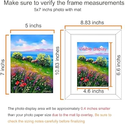 BESCRCL 8x10 Picture Frame Black Set of 6, Display Pictures 5x7 with Mat or 8x10 Without Mat for Wall Mounting or TableTop - image 4 of 4