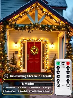 4 Pack Fairy Lights Battery Operated with Remote 33FT 100 LED Warm White - image 4 of 4