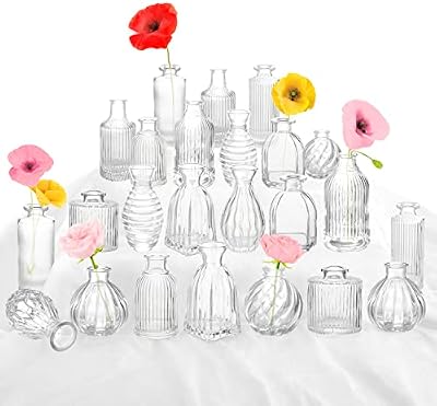 Bud Vases in Bulk 24, Small Glass Vase for Table Centerpieces - image 2 of 4