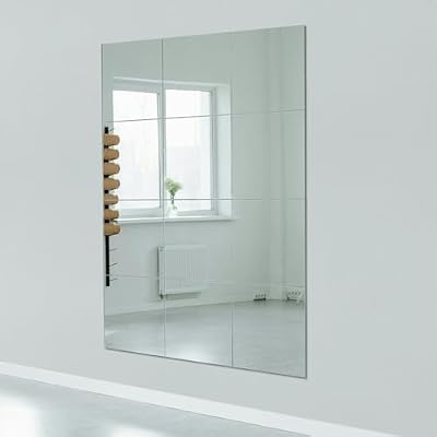 Home Gym Mirror Tiles, 12" x 12" x 12PCS Wall Mirror Tiles Frameless Glass - image 3 of 4