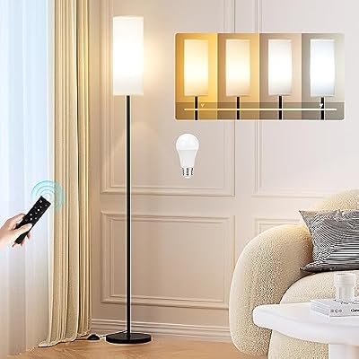 Ambimall 64" Modern Floor Lamp with Remote Control, 9W Bulb Included - image 2 of 4