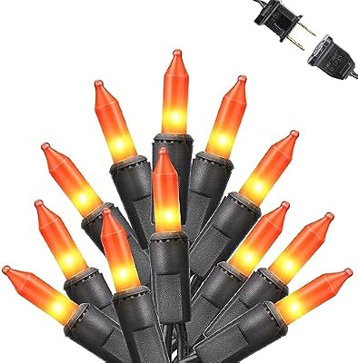 Toodour Orange Halloween Lights, 12.5ft 50 Count Incandescent String Lights - image 2 of 4