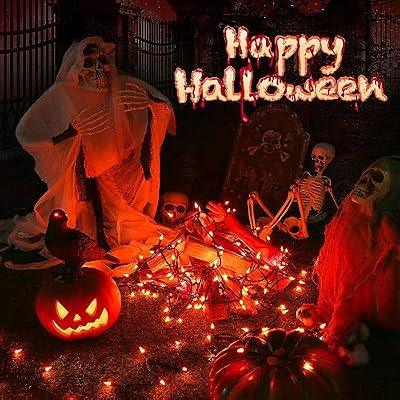 Toodour Orange Halloween Lights, 12.5ft 50 Count Incandescent String Lights - image 4 of 4