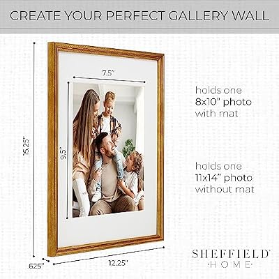 Sheffield Home 9 Piece Gallery Wall Frame Set, 11x14 Inch, Antique Bronze - image 4 of 4