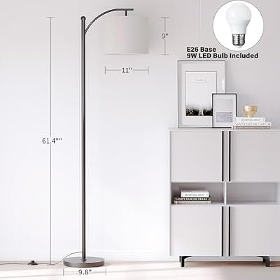 SUNMORY Arc Floor Lamp, Modern Floor Lamp with 3 Color Temperatures Bulb - image 4 of 4