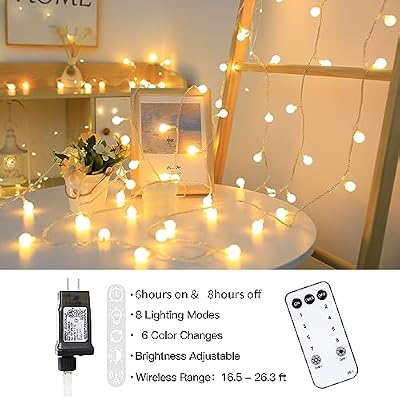 115ft Plug in Globe String Lights with Remote for Indoor Warm White - image 4 of 4