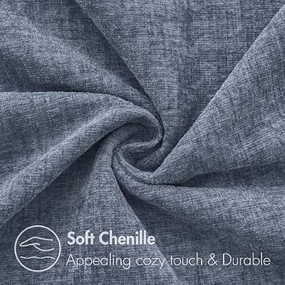 MIULEE Soft Chenille Throw Pillow Covers Dark Grey Blue 18x18 Pack of 2 - image 3 of 4