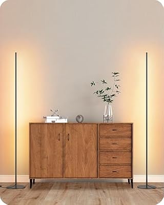 EDISHINE 2 Pack 57.5” Floor Lamp with Remote, Dimmable & 7 CCT Adjustable - image 2 of 4
