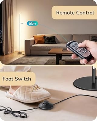 EDISHINE 2 Pack 57.5” Floor Lamp with Remote, Dimmable & 7 CCT Adjustable - image 4 of 4