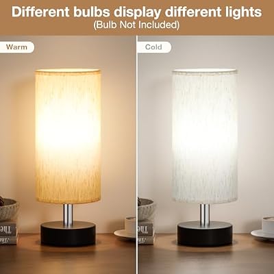 PartageiZ Small Table Lamp for Bedroom - Bedside Lamps for Night Stands - image 4 of 4