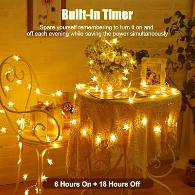 Minetom 50 LED Star String Lights, 17ft Fairy Lights Battery Operated - image 4 of 4