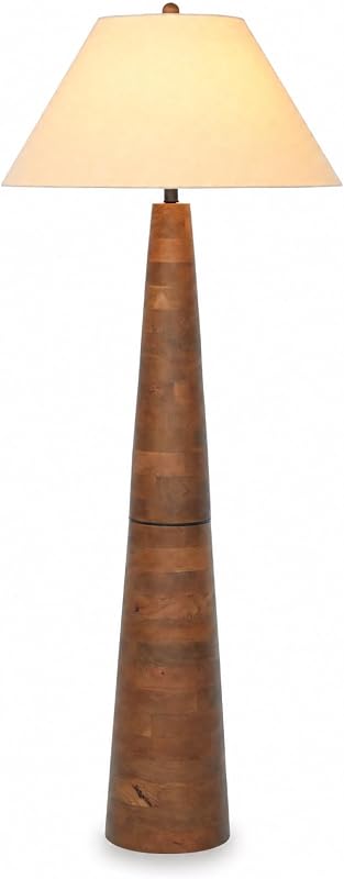 Signature Design by Ashley 1-Piece Contemporary Wood Floor Lamp - Floor Lamps, product photo on a white background