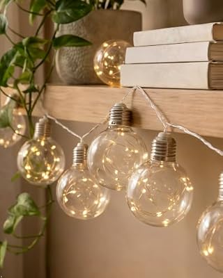 9 Pack 10.3FT Globe String Lights Indoor with 4'' Plastic Bulbs for Decor - image 2 of 4