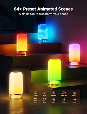 Govee RGBIC Smart Table Lamp 2, Touch Bedside Small Table Lamp (Corded) - image 4 of 4