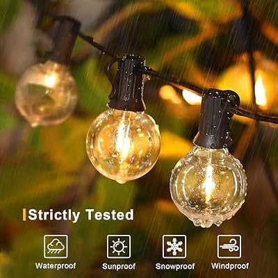 GvvooHome Outdoor String Lights, 25FT G40 LED Waterproof Patio Lights - image 4 of 4