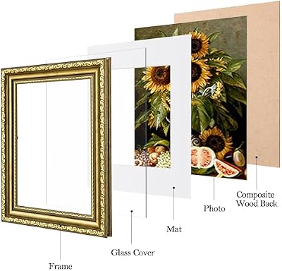 eletecpro 8x10 Vintage Picture Frame, Glass Cover, Gold, 4-Pack - image 3 of 4