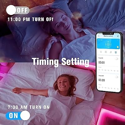DAYBETTER LED Strip Lights 200ft 2 * 100ft RGB Music Sync Smart App Control - image 4 of 4