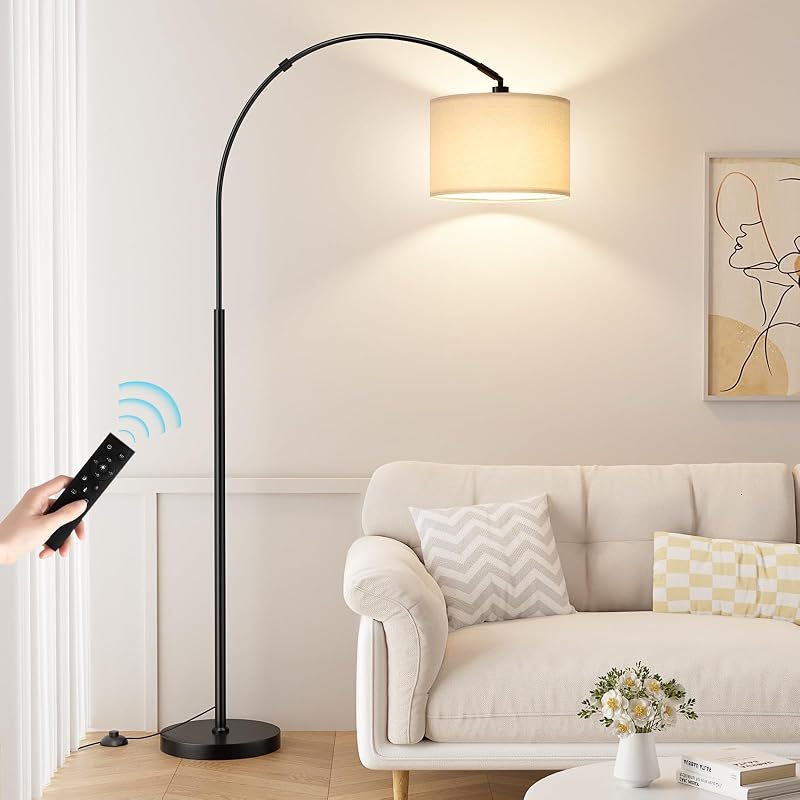 Ambimall 70" Dimmable Arc Floor Lamp with Remote, Color Temp Adjustable - Floor Lamps, product photo on a white background