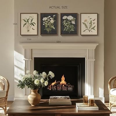 Framed Vintage Botanical Floral Wall Art for Bedroom, 4 Piece 11x14 In - image 3 of 4