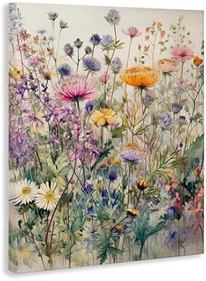 Mixed Wild Flowers Botanical, 24 x 30 Inch Canvas Wall Art - image 3 of 4