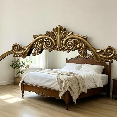 Dewfig Vintage Arched Wall Mirror, 30"x22" Bronze Antique Bathroom Mirror - image 4 of 4