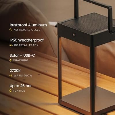 Litehouse Solar Lanterns Outdoor Waterproof, Solar Lamp with Touch Control - image 3 of 4