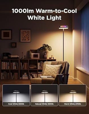 Govee Uplighter Floor Lamp for Living Room, RGBIC Ripple Projector - image 4 of 4