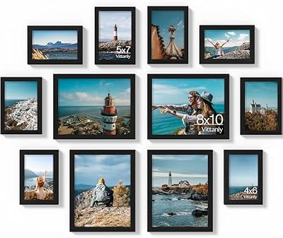 Vittanly 12 Pack Picture Frames Collage Wall Decor, Black - image 2 of 4