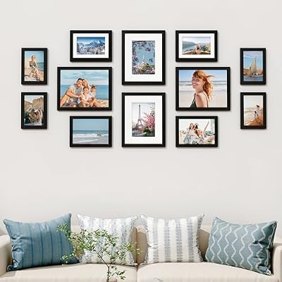 Vittanly 12 Pack Picture Frames Collage Wall Decor, Black - image 3 of 4