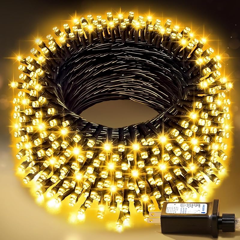 100FT Warm White Christmas String Lights, Outdoor Waterproof LED,Green Wire - String & Accent Lighting, product photo on a white background