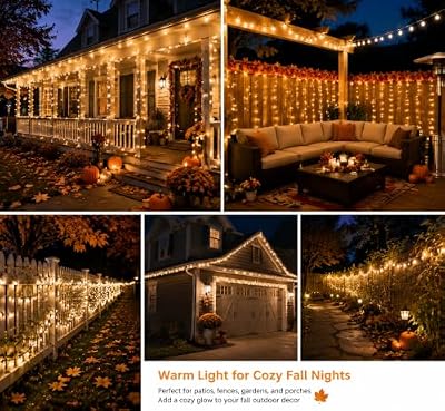 100FT Warm White Christmas String Lights, Outdoor Waterproof LED,Green Wire - image 3 of 4