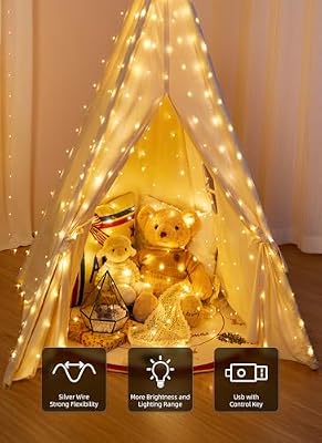 Brightown 300 LED Fairy Curtain Lights, 9.8ft x 9.8ft Curtain String Lights - image 4 of 4