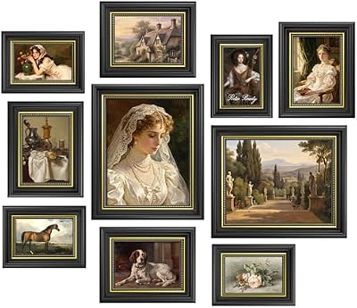 DUENPY Vintage 10 Pack Multi Size Gallery Frame Black - image 2 of 4