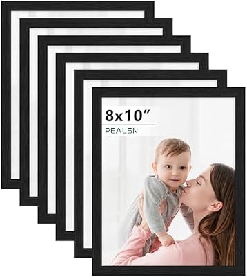 PEALSN 8x10 Picture Frame Set of 6, Wall or Tabletop, Black Woodgrain - image 2 of 4