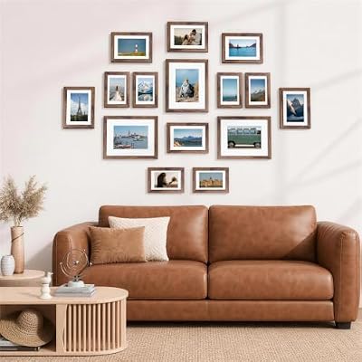 decorUhome 15 Pack Assorted Picture Frame Set for Wall & Tabletop, PF15BN - image 4 of 4