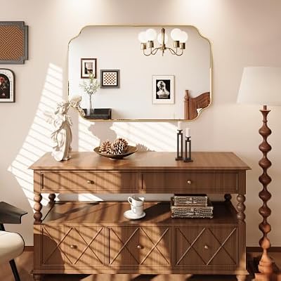Kelly Miller 32"x48" Gold Foil Scalloped Decorative Wall Mirror - image 3 of 4