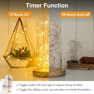 litogo 4 Pack Fairy Lights Battery Operated with Timer, 10FT String Lights - image 3 of 4