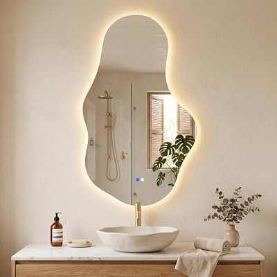 Irregular LED Bathroom Mirror, Backlit Vanity Mirror with Lights - image 2 of 4